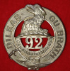 92nd Battalion Toronto Highlanders CEF Cap Badge, Half Buckle Type, Ellis Maker